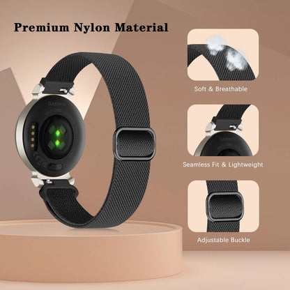 Elastic Nylon Bands Compatible with 135-215mm (5.3-8.5 inches), Black+Grey