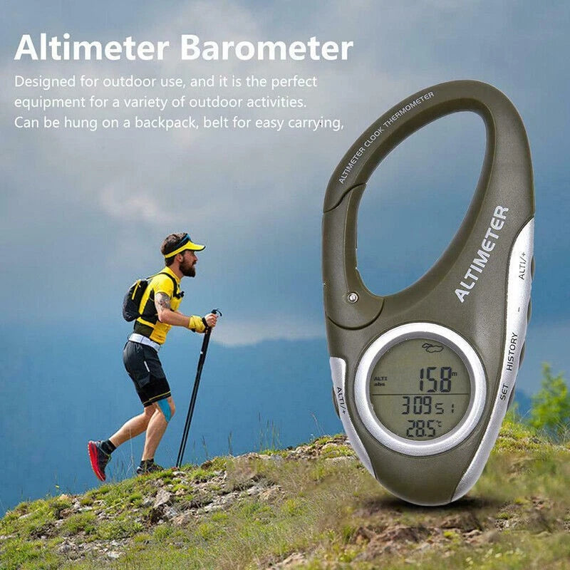 8 In 1 Mountaineering Digital Altimeter Barometer with Thermometer Backlight