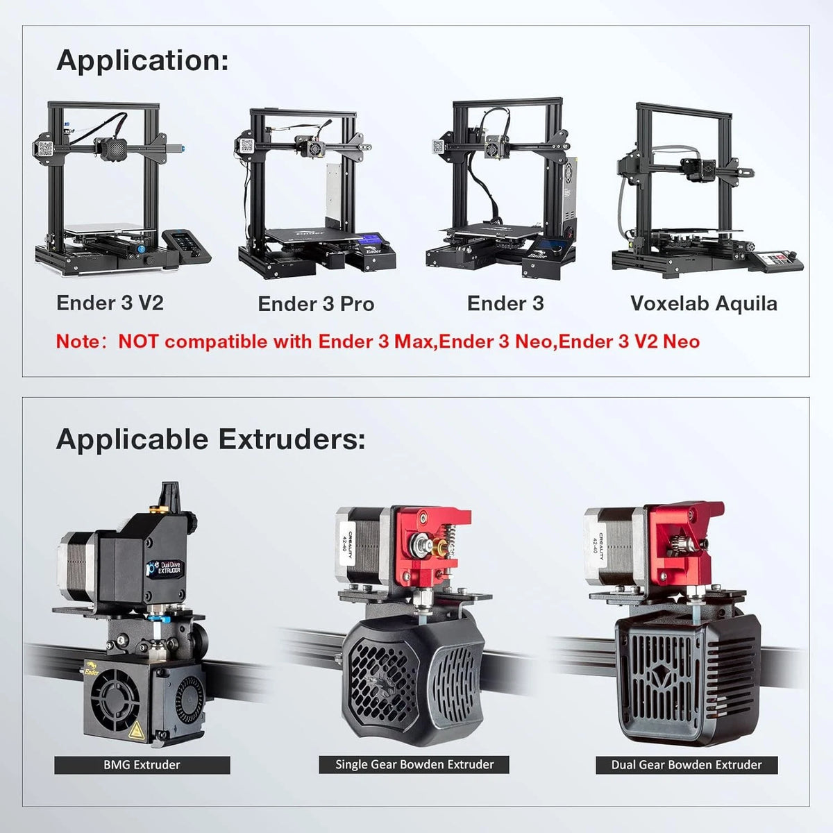 UniTak3D Ender 3 Direct Drive Upgrade Conversion Bracket for 3 Black