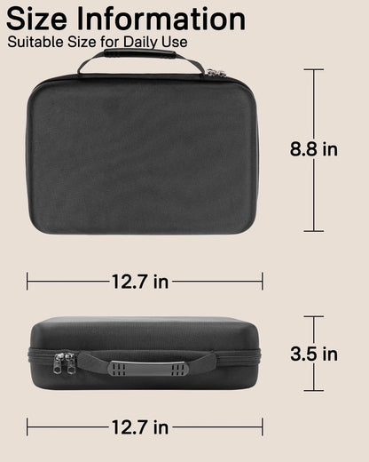 RAIACE Hard Travel Storage Case Compatible with Hair Clippers, Medium, Black