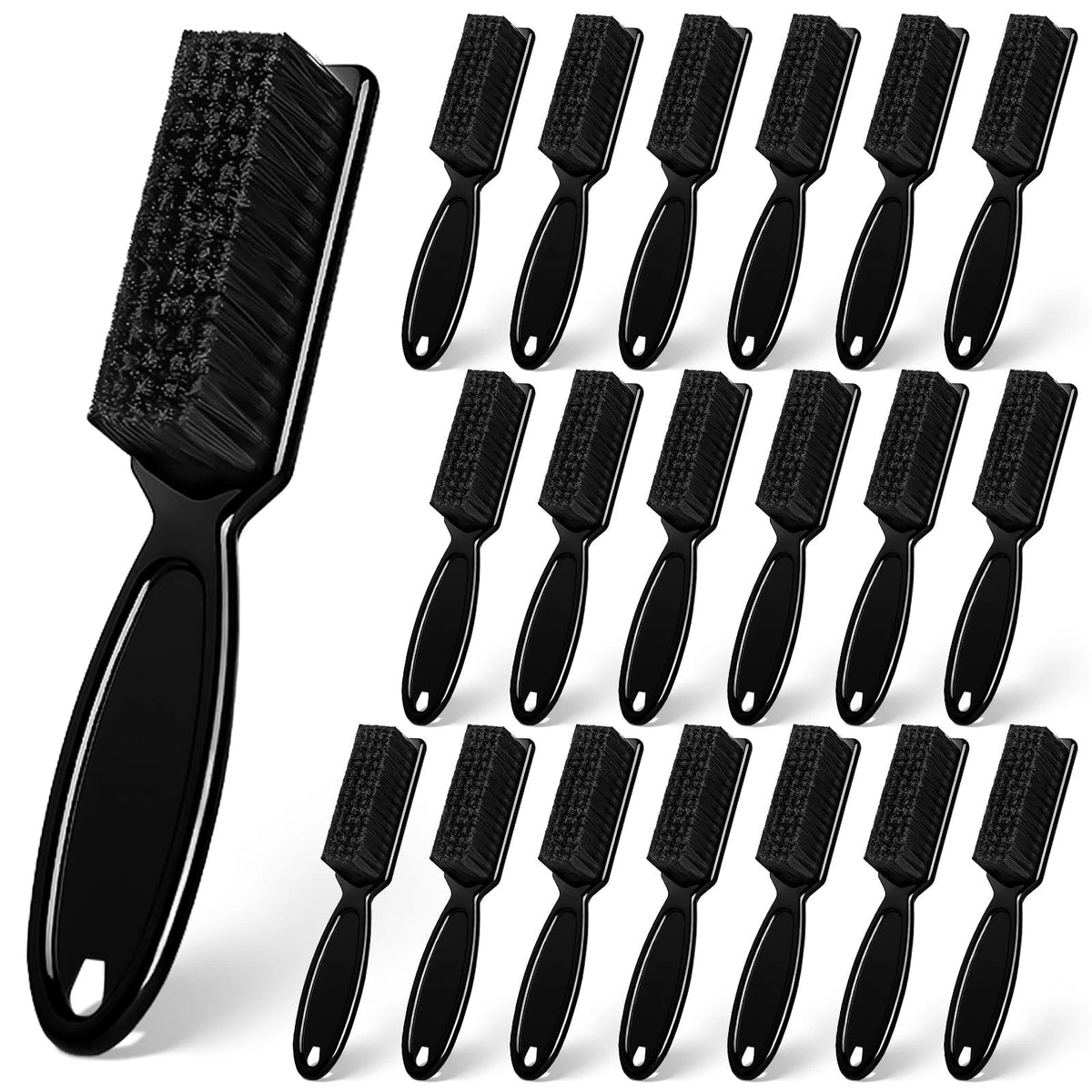 NICEMOVIC Barber Clipper Cleaning Brushes, 20 Pcs Plastic Handle 20PCS, Black