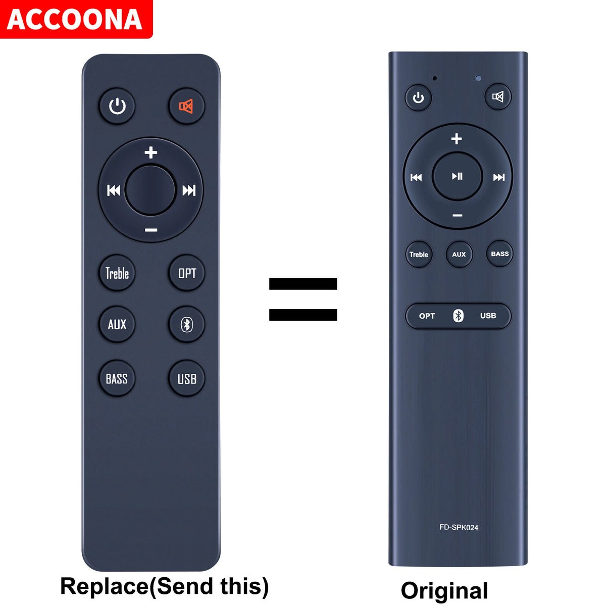 FD-SPK024 Replacement Remote Control For F&D R40BT Bluetooth Speaker