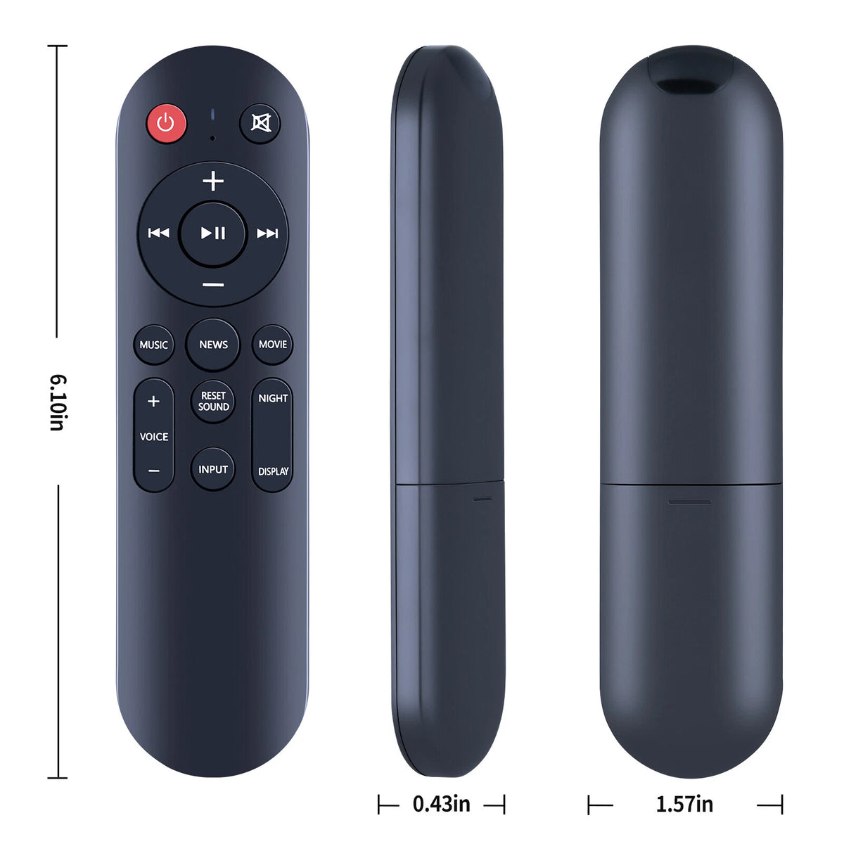 Replacement Remote Control For Wohome S100 2.1ch Small Sound Bars