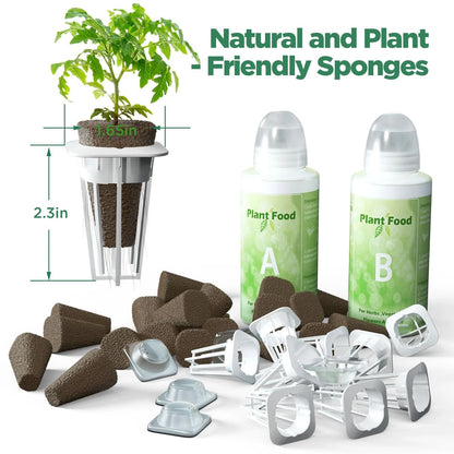 LETPOT 77 Pcs Seed Pod Kits, Square Grow Anything Kit for 77 PCS, White