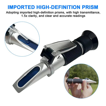 3-in-1 Alcohol Refractometer Kit for Home Brewers | Measures Brix (0-40%),...