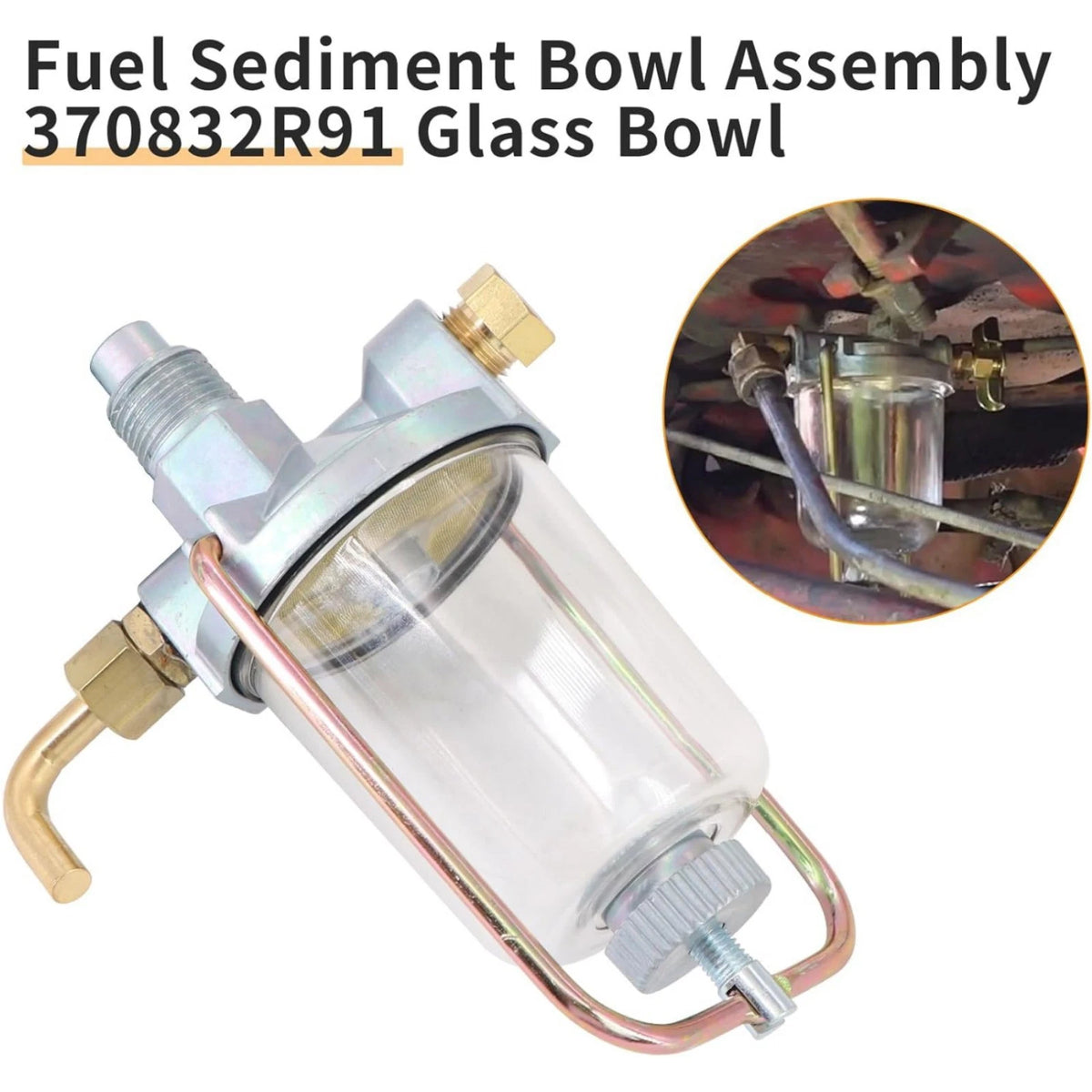 Fuel Strainer Sediment Bowl   For IH 3400A 3500A 3600A Industrial Models