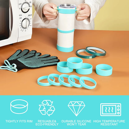 Sublimation Blanks Silicone Bands for Tumbler Heat Green