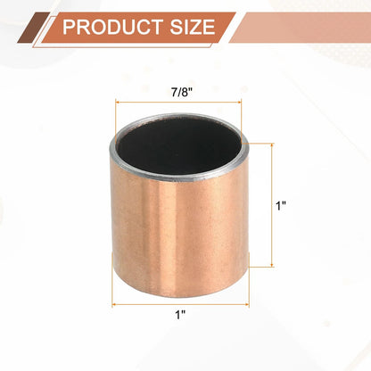 uxcell 4 Pcs Sleeve Bearing 7/8" Bore x 1" OD x Length 7/8"x1"x1", Brass