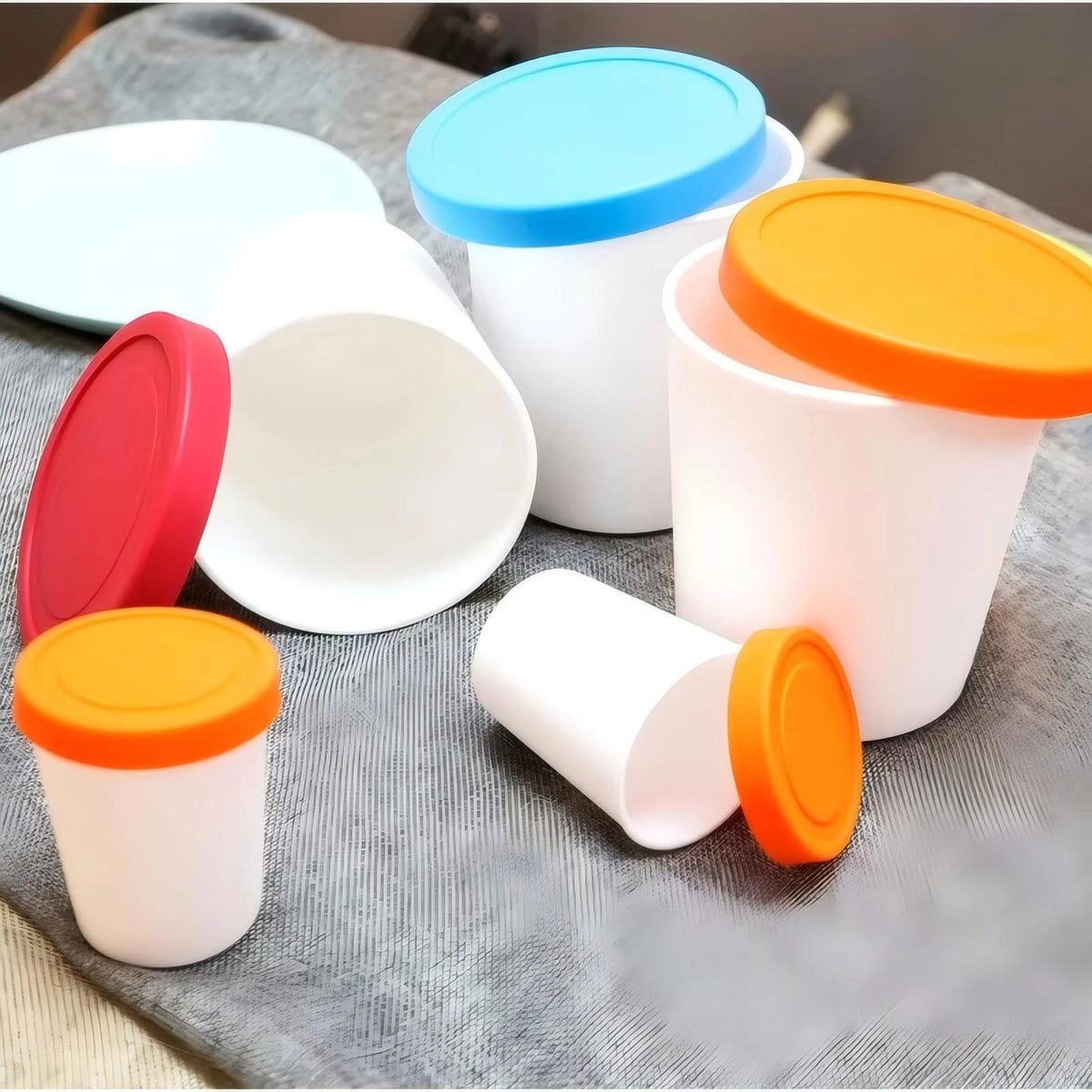 YQMYXG 32 Oz Ice 4.7 inches (L/W) x 5.3 (H), Red Blue Green Orange