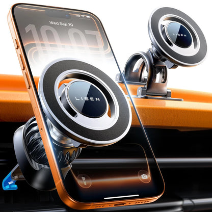 LISEN for MagSafe Car Mount [360° Rotation] Magnetic Phone Compact, Black