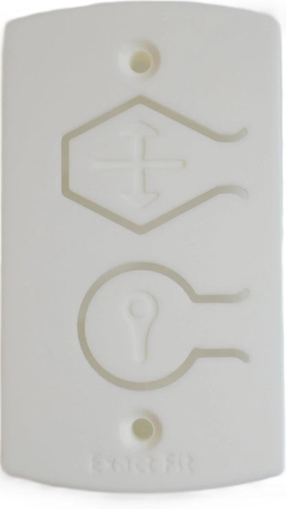 White Two Button Cover Plate - Fits Wayne Dalton Garage Door Wall Station...