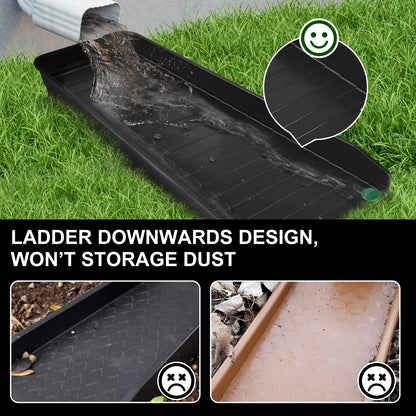 4 Pack Gutter Downspout Extensions,Rain Splash 4 Pack, Black