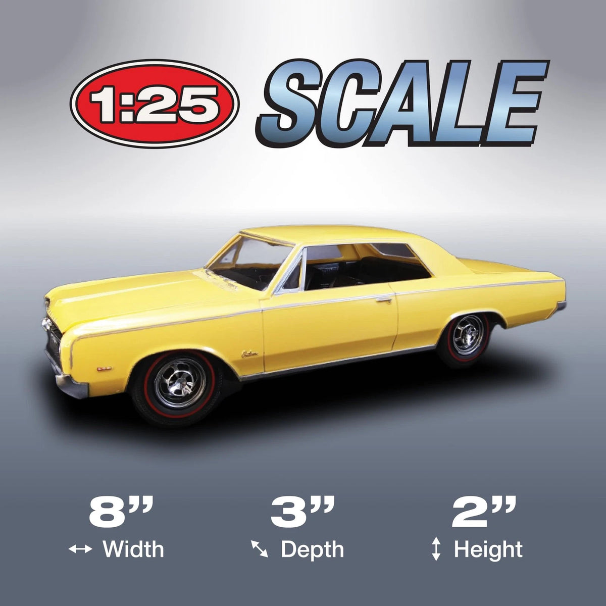 AMT 1964 Olds Cutlass 442 Hardtop 1:25 Scale Model Replica, Factory Color