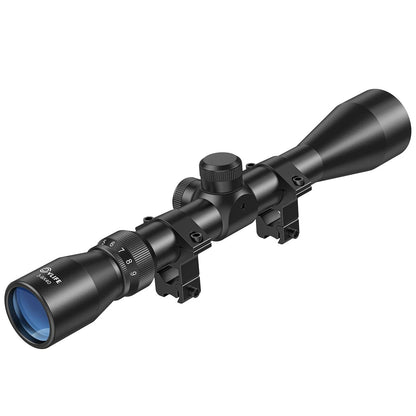 CVLIFE 3-9x40 Optics R4 Reticle Crosshair Scope with 11mm 11mm, Black