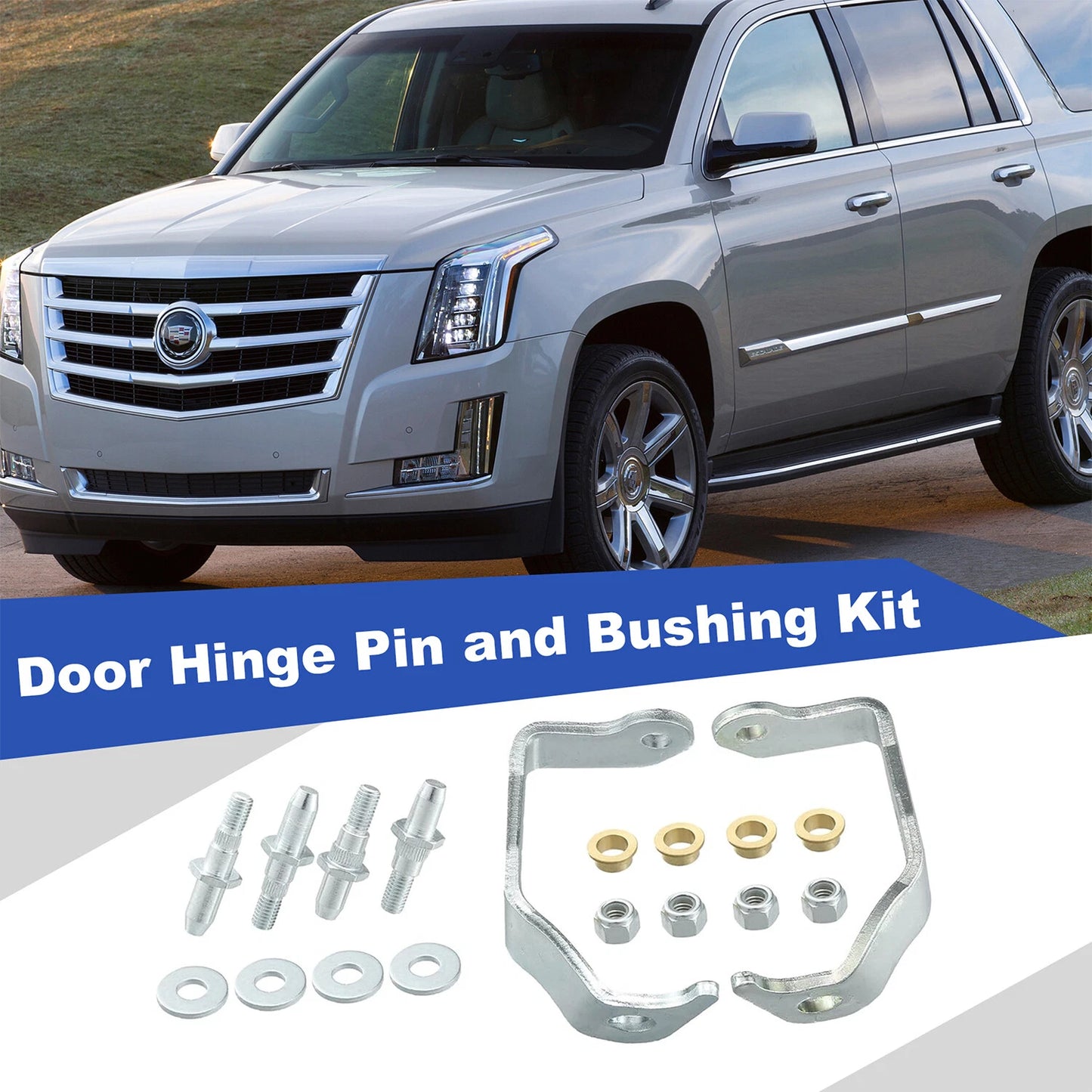 Door Hinge Pin And Bushing Kit Front Right + Left ,38456 For Cadillac Chevy GMC
