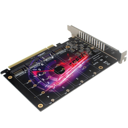 M.2 NVME SSD To PCIE X16 Adapter 4 Port NVMe To PCI-e Host Expansion Card Kit