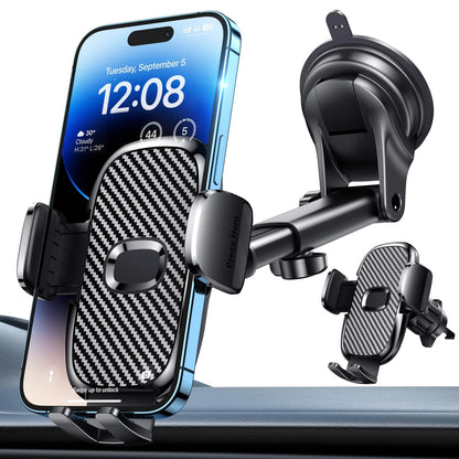Car Phone Holder[Military-Grade 360°Suction Cup]Phone Holders for dark black