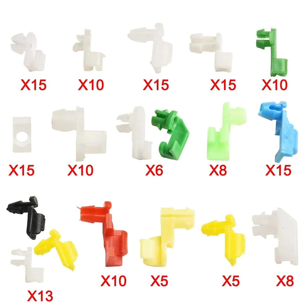 Plastic Fastener Clips for Door Lock Rods 160pc For Automotive Door Lock System