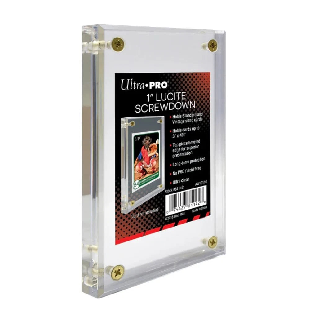 Ultra PRO Lucite Brik 1″ Screwdown – Clear Acrylic Trading Small, Team Colors
