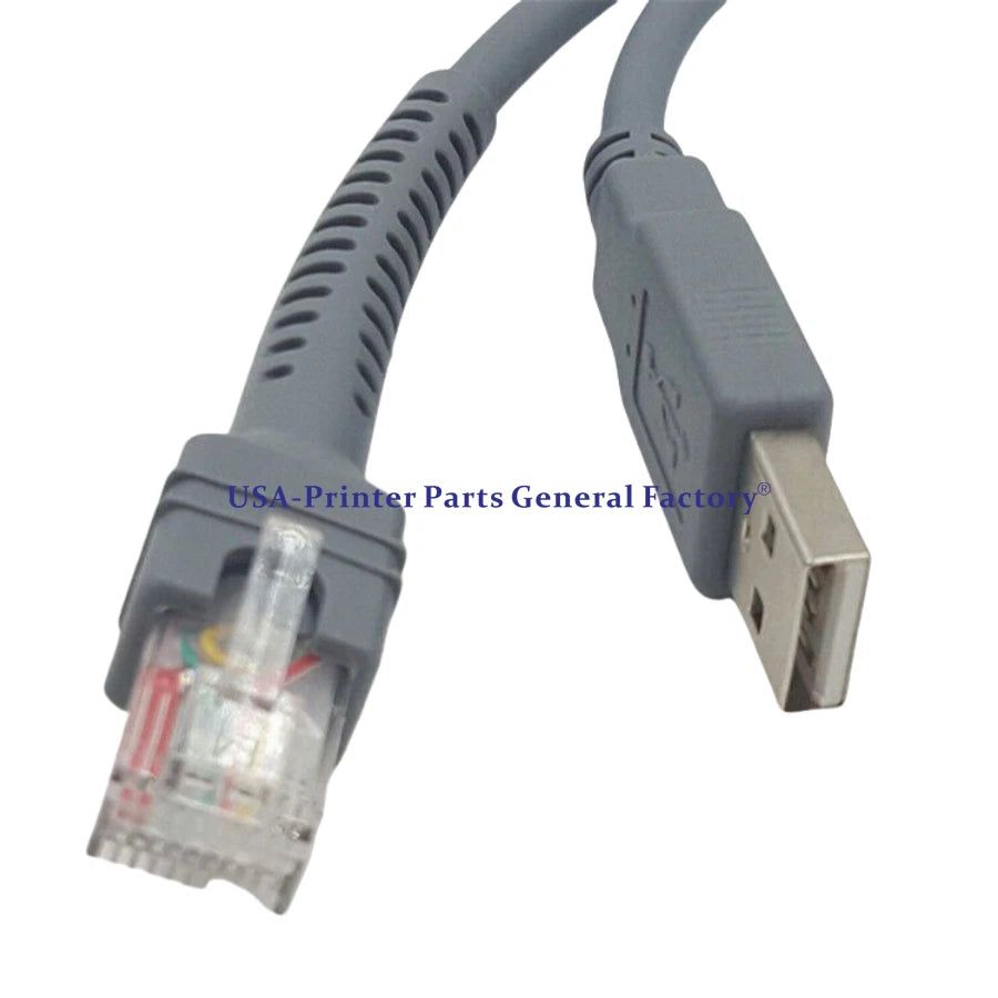 CBA-U12-C09ZAR 9FT Coiled USB Cable Fit For Motorola Symbol LS2208 LS4208 LS2200