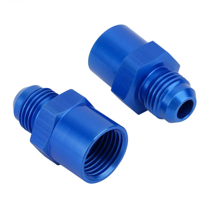 6AN Adapter Fitting Set For GM TBI Style (metric O-ring) Fuel Sending Unit Blue