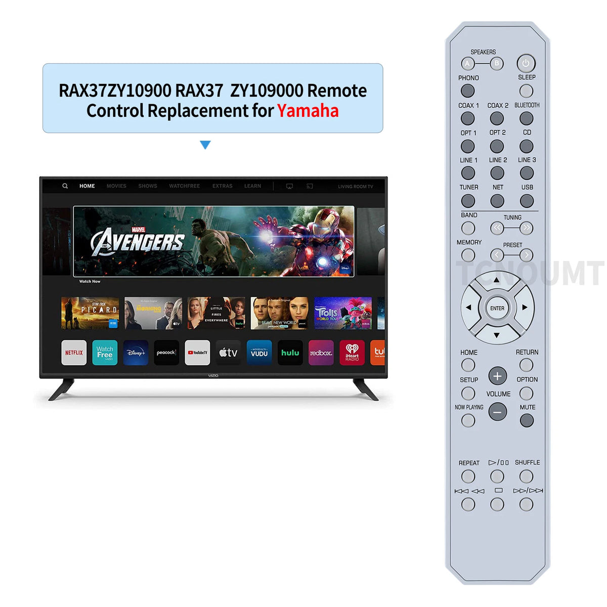 RAX37 ZY109000 Remote Control For Yamaha Stereo Receivers R-N803 RN803