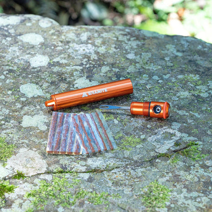 Granite Suture Aero Tire Plug Kit with Integrated CO2 Standard, Orange