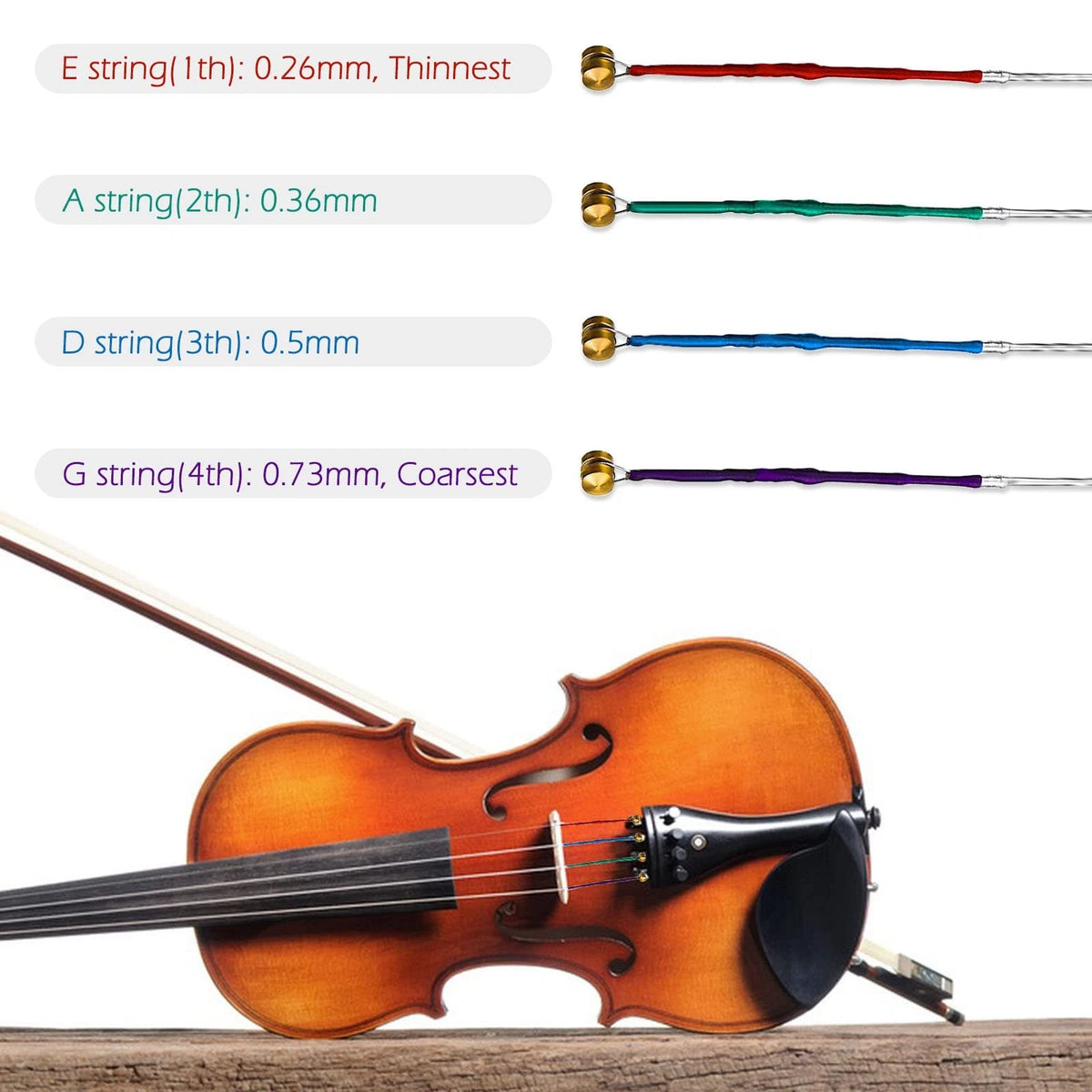 Violin Strings 4/4 Full Set, SourceTon Metallic (Gold, Silver)