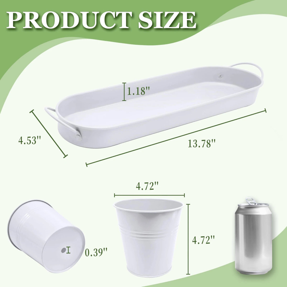 TCBWFY Indoor Herb Garden Planter Set - 3 Pack 4.7" White 4.7 inches,