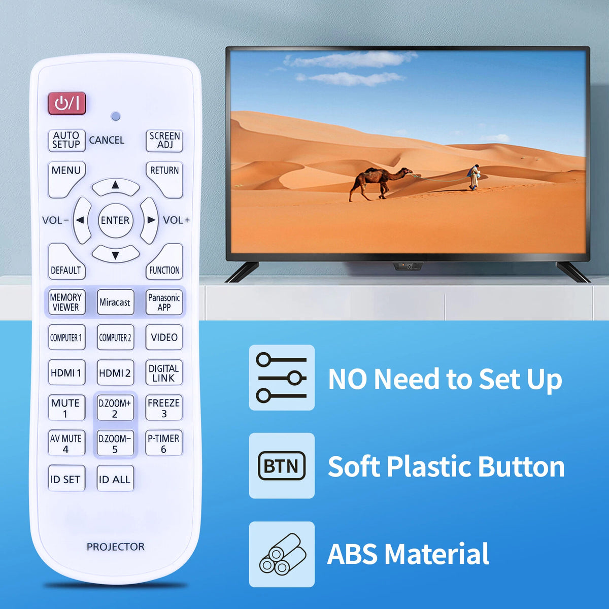 N2QAYA000107 Remote Control For Panasonic PT-VZ575N LCD Projector N2QAYA000090
