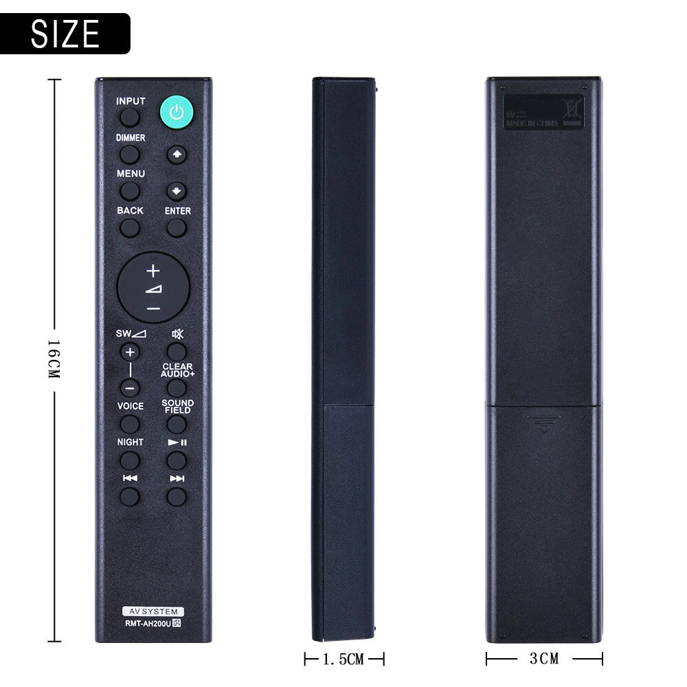 RMT-AH200U Remote Control For Sony Sound Bar HT-CT390 HT-RT3 SA-CT390 SA-WRT3