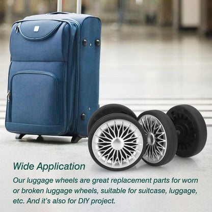 Ech.Apr Luggage Wheels Replacement OD 55mm, 8 Pcs Suitcase Grey
