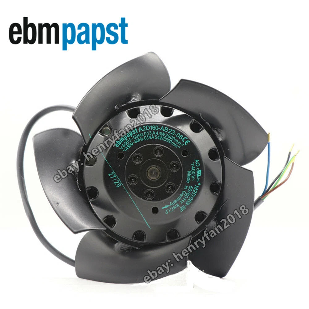 Ebmpapst A2D160-AB22-06 Axial Fan AC400/480V For Siemens Servo Spindle Motor Fan