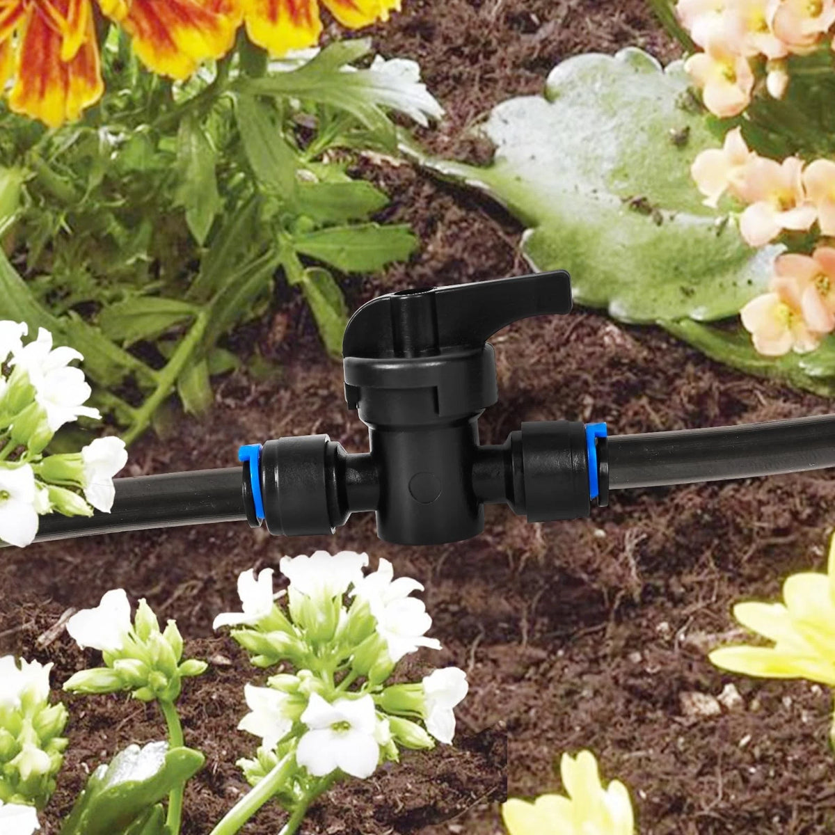 10 Pack 1/4" Drip 2.66 cubic inches, Irrigation Shut Off Valve