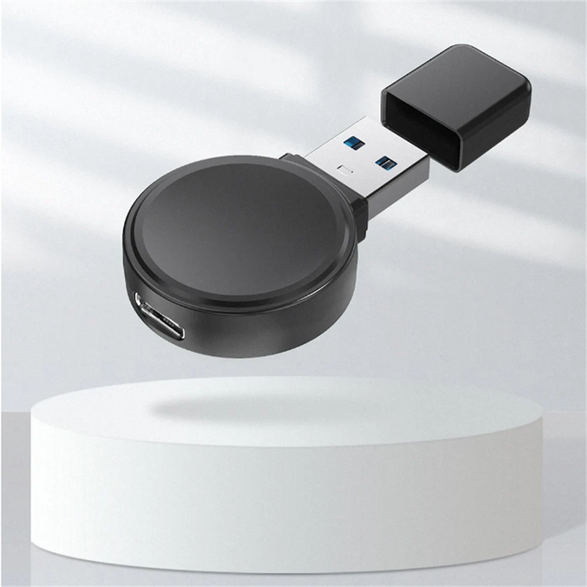 1Pc Black Wireless USB Type-C Charging Dock For Apple Watch 8 7 6 5 4 3 2 1
