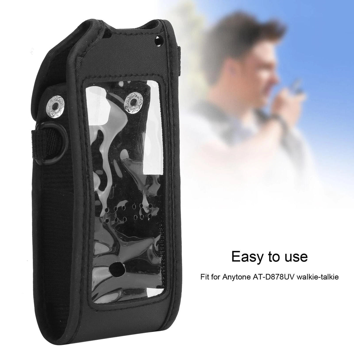 Soft Case Leather Protective Cover for Anytone AT-D878UV Plus Two-Way Radio