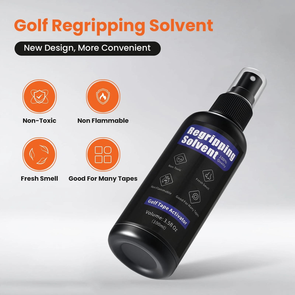 Golf Grip Kit for Regripping Club with Portable Vise Black and Silver