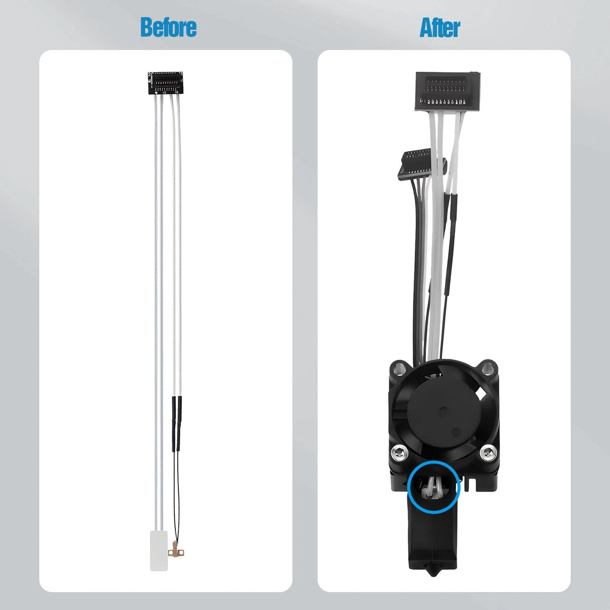 QIMATOP Ceramic Heater Cartridge & Thermistor Cable Kit for Bambu A1/A1 Mini