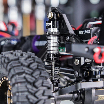 INJORA 59MM Shocks Long Threaded Shock Absorber Oil Damper for TRX4M Black