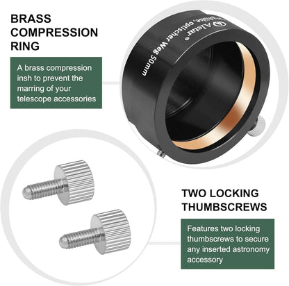 Alstar 2-Inch Telescope Eyepiece Extension Tube Adapter - Optical 2 Inch 50MM