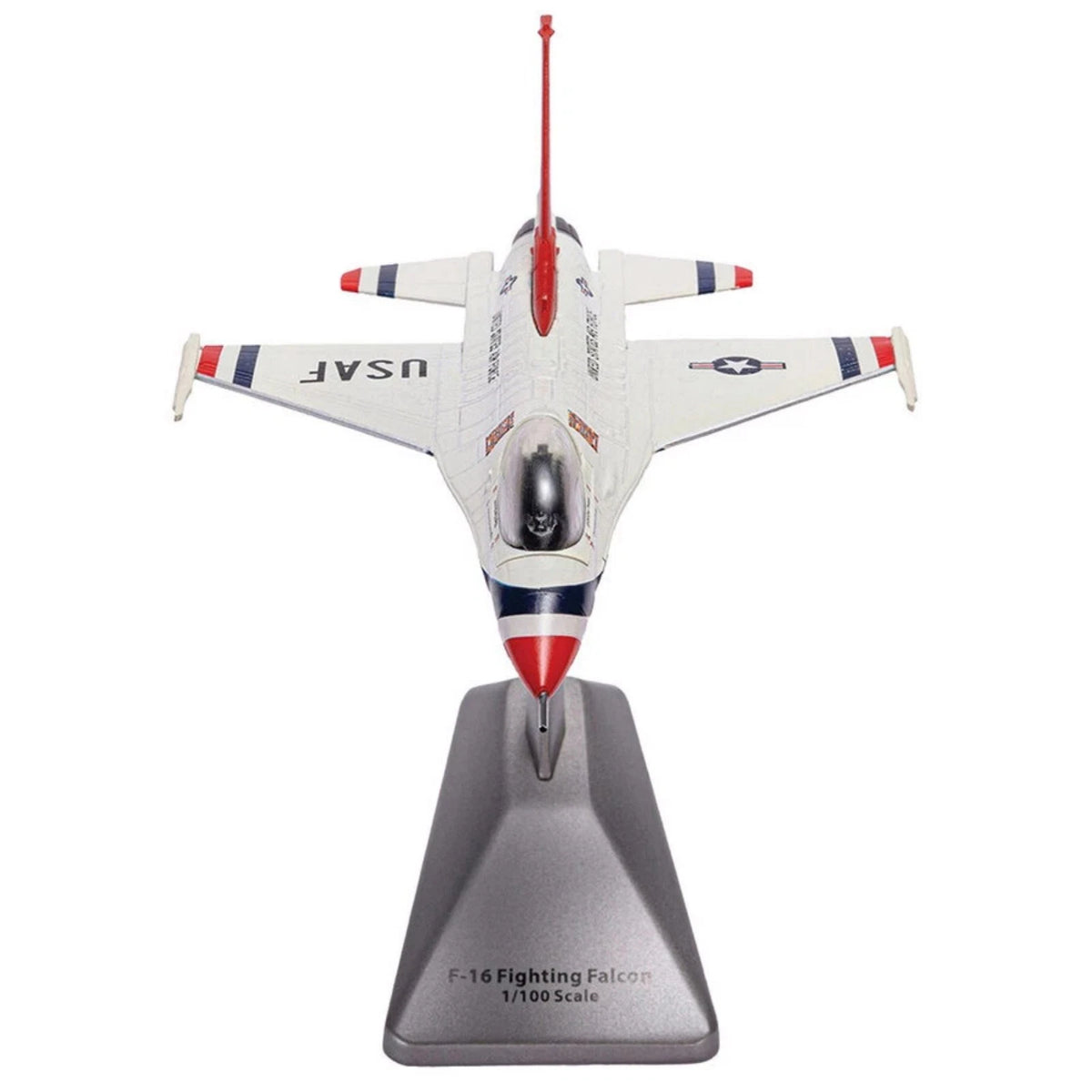 1/100 F-16 Fighting Falcon Thunderbirds Alloy Model 15.5cm Desk Top Gift