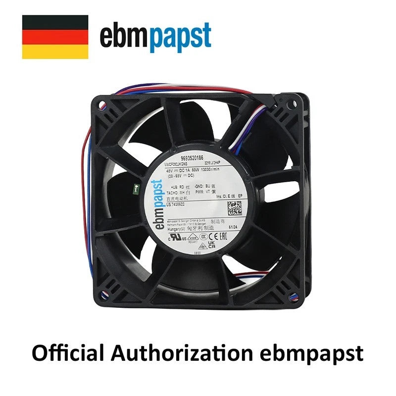 Ebmpapst 3218J/2H4P Axial Fan 48VDC 50W 1.0A 92*92*38MM 4-Pin PWM cooling Fan