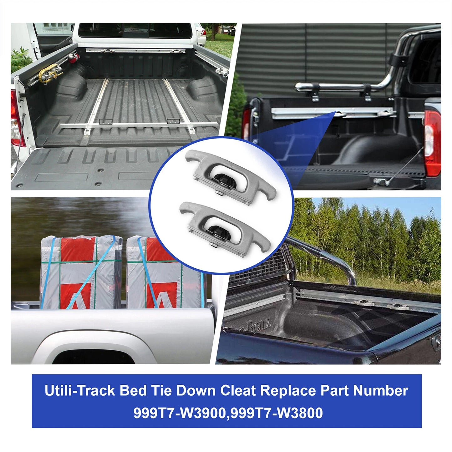 Fits Nissan 2016-2023 Titan XD Titan Truck Cargo Tie Down Cleat 999T7-W3900 2PC