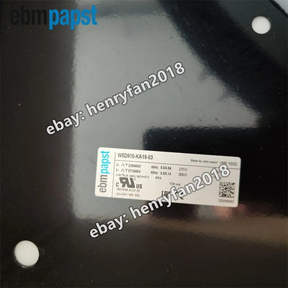 Ebmpapst W6D910-KA19-03 Axial Fan 230/480VAC 8.2/8.5A IP54 Air Conditioning Fan
