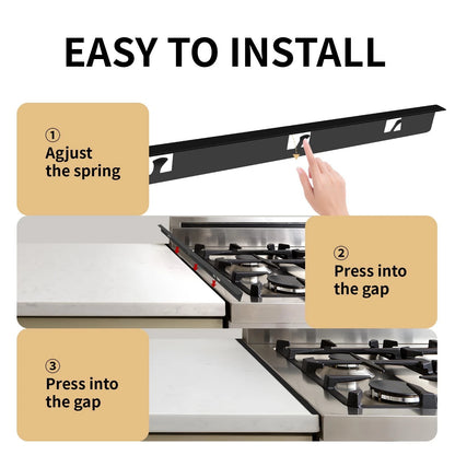 Stove Gap Covers,Stove Filler, Range Trim Kit, black-23.4