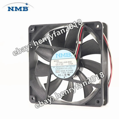 For NMB-MAT 4710KL-04W-B59 DC 12V 0.72A 120*120*25mm Cabinet cooling fan 3pin