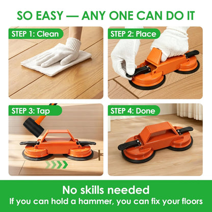 KUNVAST Floor Gap Fixer Tool to Fix a Floor, Vinyl Dual Suction, Orange