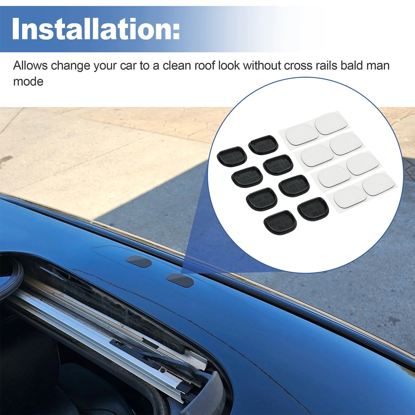 Roof Rail Crossbar End Cap Hole Plug Cover Removal Kit For Infiniti QX70