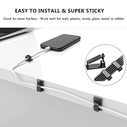 N NOROCME 192 PCS Cable Management Kit 4 Wire Organizer 192 PCS, Black