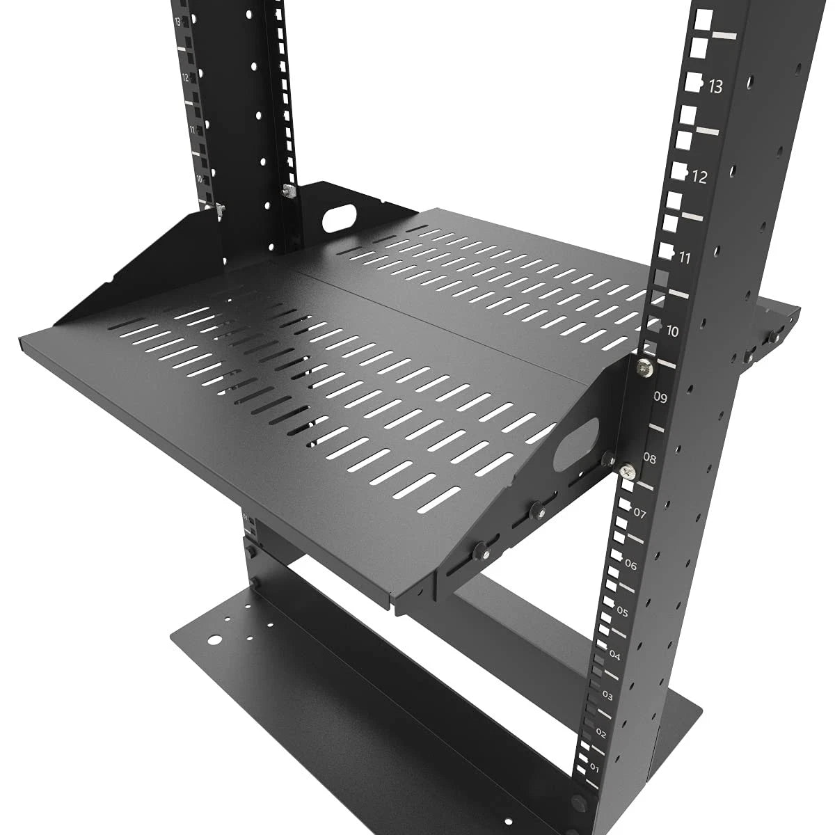 Jingchengmei 2U Cantilever Server Shelf Rack Mount-19 Inch 2 2U2PC10V, black